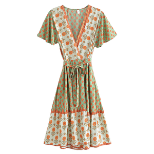 Vestido Mini Estampado para Mujer, Vestido Casual de Verano con Corte en A - Product Image 1