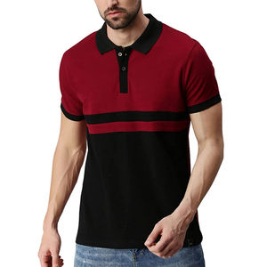 T-shirt homme 100% polyester, logo personnalisé, manches courtes, polo décontracté, t-shirt polo - Product Image 1