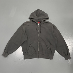 เสื้อฮู้ดซิปผู้ชายผ้าฝ้าย 100% แบบสั่งทำพิเศษ ทรงโอเวอร์ไซส์ หนานุ่ม 450 GSM ล้างสีแบบวินเทจ - Product Image 1