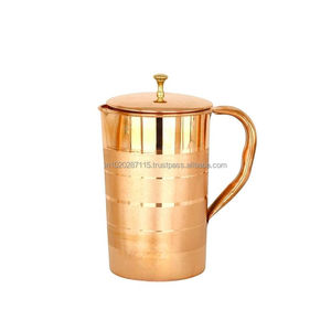 Pichet en cuivre pur martelé pour stocker l'eau pendant la nuit améliore la digestion élimine les toxines et favorise une peau saine et éclatante - Product Image 6