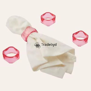 Anneaux de serviette de table en résine haut de gamme, classiques, écologiques et durables, par Tradebyd - Product Image 2