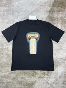 เสื้อยืดเดนิมผู้ชายผ้าฝ้าย 100% สวมใส่สบาย พิมพ์ลายด้านหน้า แห้งเร็ว จำนวนมาก สไตล์อเมริกัน ทนทานมาก ซักได้ รับสั่งทำ - Product Image 4