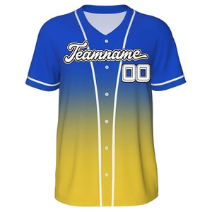 เสื้อเบสบอลคุณภาพสูง พิมพ์ชื่อทีมและหมายเลขได้ตามต้องการ ชุดกีฬาซอฟต์บอลสำหรับฝึกซ้อม ผลิตจากผ้าฝ้ายออร์แกนิค 100% พิมพ์ลายด้วยเทคนิคซิลค์สกรีน แห้งเร็ว - Product Image 2