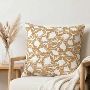 Housse de coussin lombaire en coton à motif marin, rectangulaire, lavable, imprimée au bloc, style minimaliste, housse de coussin décorative - Product Image 3