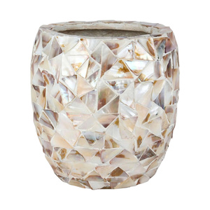 Vase décoratif en nacre incrusté de coquillages, fait main, de qualité supérieure, décoration de luxe pour la maison - Product Image 2