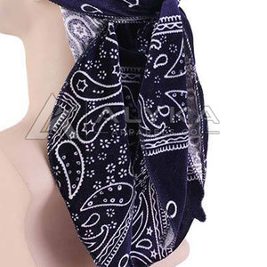 Men's Dark Blue Bows Unisex Bandana <b>Head</b> <b>Wrap</b> Multi-Functional Uses Street Luxury Fashion Accessory All Seasons Wear <b>Silk</b> - Product Image 5