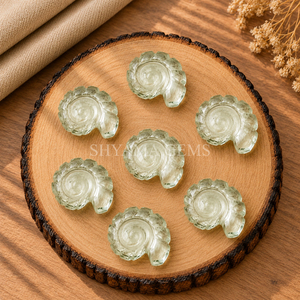 Colgante de Gema Tallada de Concha de Nautilus de Amatista Verde de 20mm para Fabricación de Joyas, Artesanía y Suministro al por Mayor - Product Image 3