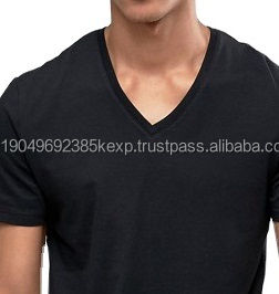 Camisetas de Hombre de la Mejor Calidad, 100% Algodón, Transpirables, Cuello en V, Estilo Casual con Patrón Liso, Nueva Llegada, Venta al por Mayor - Product Image 6
