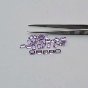 พลอยอเมทิสต์สีชมพูธรรมชาติขนาด4x6มม. หินอเมทิสต์เจียระไนเหลี่ยมเพชรพลอยสำหรับทำมือได้รับการตรวจสอบผู้ผลิตแล้ว - Product Image 4