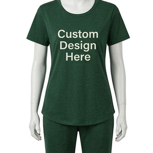 Wholesale Custom Printed Women's T-Shirt <b>Combed</b> Cotton Quick Dry Breathable Short Sleeve Round Neck Casual Jersey - Product Image 4