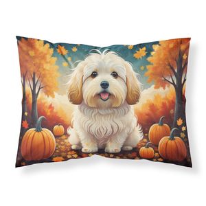 Coton de Tulear artwork ปลอกหมอนมาตรฐานสำหรับตกแต่งน้ำหนักเบาและนุ่มมากดูแลง่ายสำหรับฤดูใบไม้ร่วง - Product Image 1