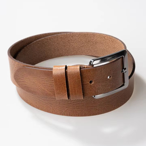 Ceinture en cuir véritable pour homme de haute qualité avec boucle en alliage, vente en gros 2026, design élégant pour jeans décontractés, logo personnalisé - Product Image 1