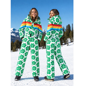 Custom <b>Women</b>’s Floral Print <b>One</b> <b>Piece</b> <b>Ski</b> <b>Suit</b> Hooded Snowboard Jumpsuit Winter Snow Sportswear - Product Image 5