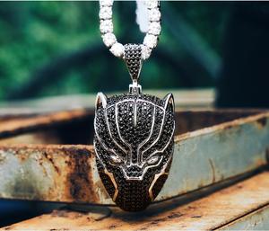 Joyería Hiphop: Colgantes de Moissanita para Hombre, Máscara de Pantera con Incrustaciones de Plata 925, Joyería Hiphop de Moissanita Personalizada para Uso Diario - Product Image 4