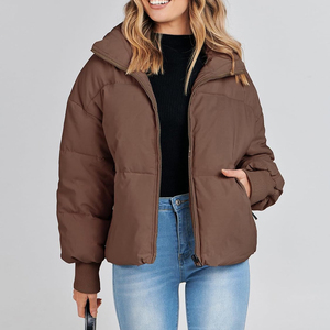 Factory Price Winter Wear Lady Breathable <b>Jacket</b> Sexy Shiny Women <b>Puffer</b> <b>Cropped</b> Bubble <b>Puffer</b> <b>Jacket</b> for Women - Product Image 5