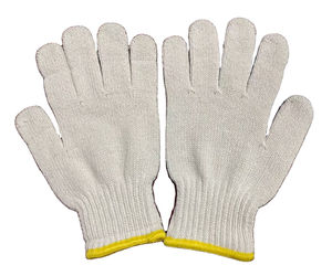 Gants de travail en coton blanc sur mesure, prix abordable, haute qualité, prix d'usine, avec grip en caoutchouc, vente en gros - Product Image 2