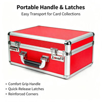Boîte de rangement en aluminium pour cartes gradées, vente en gros d'usine, 3 rangées, fermeture à bouton, étui de protection pour cartes de sport et cartes à collectionner