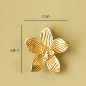 <b>Brass</b> Flower <b>Knobs</b> Nordic Style Kitchen & Cabinet Handles Drawer Pulls Wardrobe <b>Knobs</b> - Product Image 2