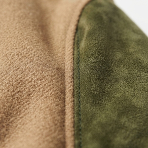 Mixed Media Varsity <b>Jacket</b> Custom Bomber Style Original Wool Body PU Sleeves Ribbed Trim Snap Button Streetwear Outerwear <b>Jacket</b> - Product Image 4