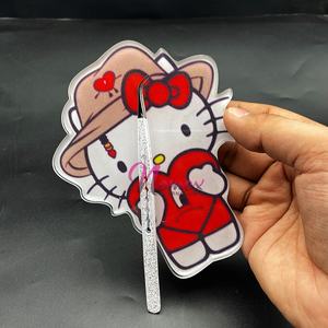 Carreaux de cils belle conception impression Logo accepter semi-incurvé et pointe noire pince à épiler blanc pailleté en acier durable Logo personnalisé - Product Image 4