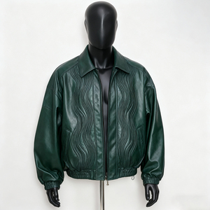 Chaqueta de Motociclista Reversible de Cuero Genuino para Hombre, Chaqueta de Invierno de Moda de Cuero Vacuno Premium, Venta al Por Mayor OEM ODM - Product Image 1