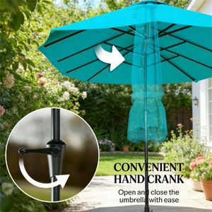 Ombrellone da Terrazzo Blu Navy Senza Base per Patio e Giardino - Product Image 3