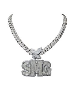 Wholesale Prices VVS Baguette Shape Moissanite Hip Hop Style S925 Sterling <b>Silver</b> SMG <b>Letters</b> Fashion Custom Party Pendant - Product Image 1