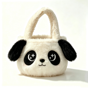 Custom Panda Plush <b>Backpack</b> Soft Fuzzy Animal Design for Kids Unisex 31cm-50cm Height - Product Image 1