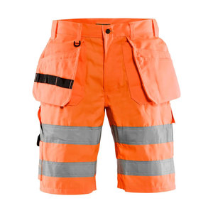<b>Hi</b> <b>Vis</b> Working Men's Reflective Safety <b>Shorts</b> High Visibility 100% Cotton Cargo Pocket Quick Dry Construction <b>Shorts</b> For Worker - Product Image 1