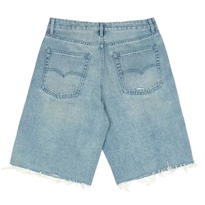 Unisex Acid Washed Distressed <b>Denim</b> Shorts Quick Dry Activewear <b>Jogging</b> Style with Pockets Vintage Summer Streetwear - Product Image 2