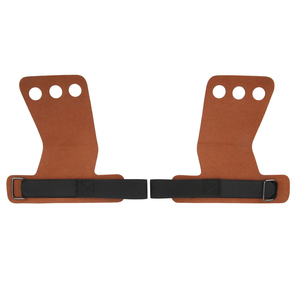 Protectores de Manos de Cuero para Gimnasia, Antideslizantes, Ajustables, de Tres Dedos, para Levantamiento de Pesas - Product Image 1