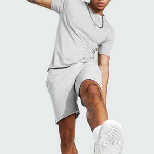 Ensemble T-shirt et short d'été pour homme, taille personnalisée, prix bas, vente chaude, mode décontractée, respirant, séchage rapide, streetwear 100% - Product Image 2