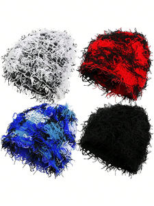 Gorro de Punto Personalizado con Flecos, Cálido para Invierno, Unisex, Estilo Casual - Product Image 6