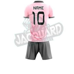 Uniformes de Fútbol de Alta Calidad para Entrenamiento Juvenil, Jersey de Fútbol Rosa y Blanco con Cuello Redondo, Conjuntos de Uniformes de Fútbol - Product Image 5