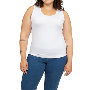 Camisetas sin mangas blancas y negras al por mayor, camisetas sin mangas de calidad de exportación, camisetas sin mangas informales para mujer de talla grande, camisetas sin mangas de diseño personalizado directo de fábrica - Product Image 1