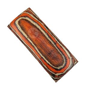 แผ่นไม้ลายเสือไฟ ดอลลาร์ ชีท ไนฟ์ สเกลส์ คู่ ลายเสือสีส้มแปลกตา ไม้เคลือบเรซิ่น สำหรับงานทำมีดแบบกำหนดเอง - Product Image 1