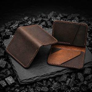 Custom Genuine Leather <b>Card</b> Holder Minimalist Slim RFID Credit <b>Card</b> <b>Case</b> <b>Business</b> Pocket Leather Wallet LCH-0201 - Product Image 3