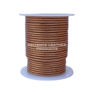 Cordon en cuir doré métallique personnalisable de haute qualité 1mm-8mm pour la fabrication de bijoux, de bracelets et d'accessoires de bijoux. - Product Image 2