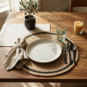 Manteles Individuales Redondos de Yute Natural Tejido, Ecológicos y Hechos a Mano, para Decoración de Comedor, Calidad de Exportación a Granel - Product Image 6