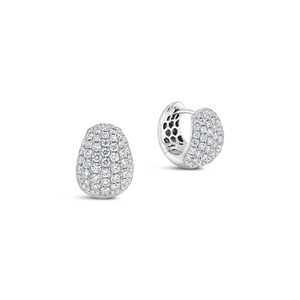 Pendientes de Aro de Oro Blanco Sólido de 18k con Diamante Cultivado en Laboratorio de 1.7cts F/VS Certificado, Diseño Premium Ligero y Cómodo - Product Image 2