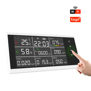 New màn hình lớn tuya wifi chất lượng không khí Detector hcho/TVOC/PM2.5/PM10/CO2 nhiệt độ và độ ẩm 10 trong 1 có thể sạc lại ODM/odem - Product Image 1