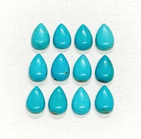 Cabochon de turquoise d'Arizona de qualité supérieure 8*5 mm 7*5 mm 6*4 mm, pierre précieuse naturelle en forme de poire pour la fabrication de bijoux à prix de gros