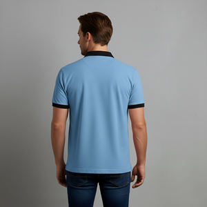 Polo de Manga Corta de Lujo Hecho a Medida de Primera Calidad, Corte Ajustado, Cierre de Botones, Cuello Camisero, Ropa Casual, Camisa de Golf - Product Image 3