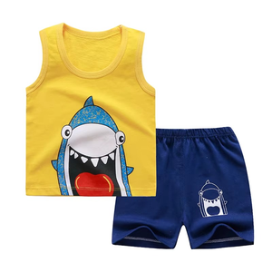 Conjuntos de Ropa de Verano para Bebés al por Mayor, Traje de Chaleco para Niños, Chaleco sin Mangas de Algodón para Niños con Pantalones, Conjuntos de Ropa para Niños - Product Image 4
