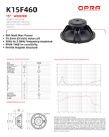 OPRA K15F460 Haut-parleur de graves en ferrite 12 pouces 900W à SPL élevé pour système de sonorisation professionnel PA DJ et scène