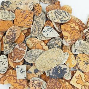 Piedras sueltas pulidas de psilomelana dendrítica natural para la fabricación de joyas, suministro al por mayor. - Product Image 1