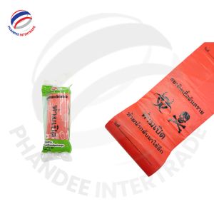 Sac rouge personnalisable de déchets médicaux sur le petit pain sac de déchets infectieux jetable de HDPE de Biohazard - Product Image 4