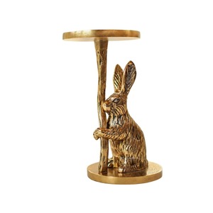 Porte-bougie en aluminium en forme de lapin, fait main, durable, écologique, résistant à la chaleur, décoration pour la maison, utilisation de Pâques - Product Image 3