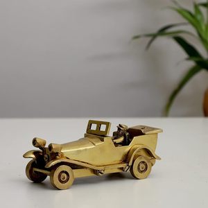 Brass Vintage Open <b>Car</b> Figurine Showpiece Classic Antique Finish Decorative Statue for Home Office Centre <b>Table</b> - Product Image 5