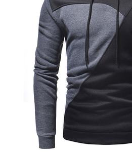 Sweat-shirt à capuche bicolore pour homme, pull à blocs de couleur, design contrasté, tissu doux, style décontracté urbain, tenue moderne pour tous les jours - Product Image 6